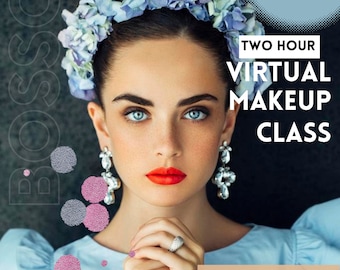 Two Hour Live Zoom Makeup Lesson, Makeup Artist - Makeup School, Makeup Training, Beauty Course for Makeup Enthusiast or Everyday Women