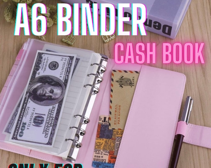 A6 Binder Cash Book Cash Stuffing A6 Cash Binder A6 Cash Etsy