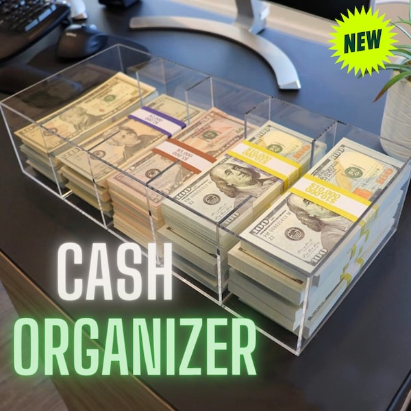 Cash Organizer, Money Tray, Cash Bands, Money Bill Holders, Cash Tray, Bank, Cash Register,