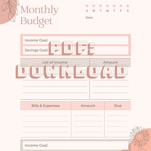 Monthly Budget Tracker, Saving Challenge Bundle, Money Savings Tracker, Savings Challenge Tracker, PDF Budget Tracker, 5k Savings Challenge