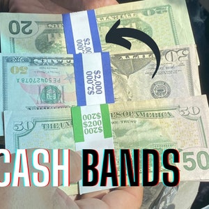 Benutzerdefinierte Geldklammer, Bargeld Bands, Währung Straps, Währung Bands, Prop Geld, Geld Brieftasche, Cash Binder, Cash Binder, Cash Füllung,