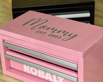 Mini-Werkzeugkiste mit Wunschgravur, jedes Design! Perfektes Geschenk für Weihnachten, Vatertag, Muttertag Andenken oder Memory Box