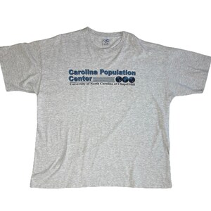 Camiseta vintage del Centro de Población de Carolina UNC Chapel Hill XXL Costura simple EE. UU. imagen 2