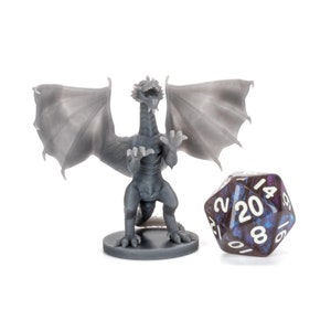 Wyrmling Red Dragon Miniature, TTRPG Baby Dragon Miniature, Fantasy Red Dragon Wyrmling Figure, Tabletop Dragon Figure, Resin 3D Print Mini
