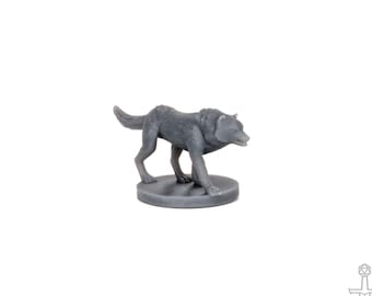 Wolf Miniature, DnD Pack of Wolves Miniatures, DnD Ranger Companion DnD Miniature, Wolf Beast Dnd Mini