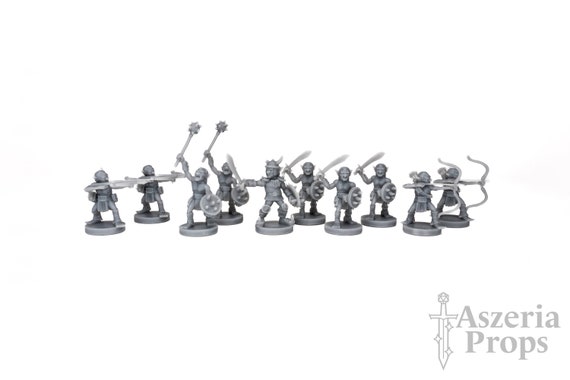 Goblin Horde Dnd Minis set of 10 Dnd Monster Miniatures Bulk Lot