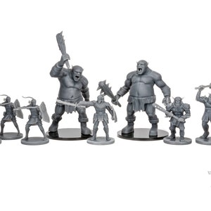 Warband DnD Miniatures (Set of 10) Variety Set DnD Miniatures, Bugbears DnD Miniature, Hobgoblin DnD Miniatures, Ogres DnD Miniatures, 28mm