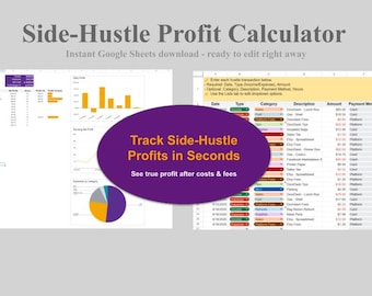 Side-Hustle Profit Calculator (Google Sheets) — Track Earnings, Miles & Real Hourly Rate