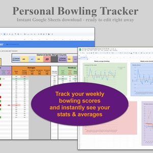 Bowling Score & Series Tracker – Google Sheets Bowling Log with Averages and Charts