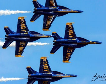 Blue Angels - II : Art on Metal Print