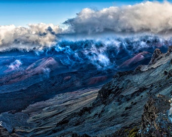 Volcano Crater in Maui (Metal Print)