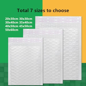 7 SIZES Poly Bubble Mailer Plain White Padded Bags Envelope Cushioned Satchel Waterproof