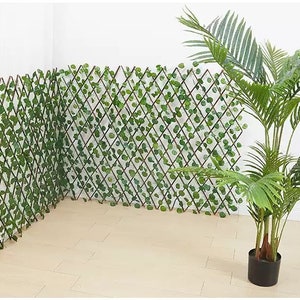 Rattan Garden Outdoor Artificial Trellis Walls Screen Green Leaves Fence Privacy image 2