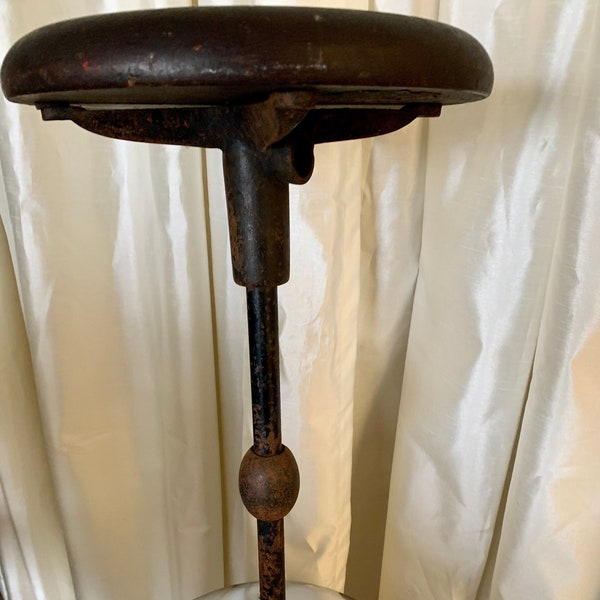 Vintage Store Stool by John Danner - The John Danner Manufacturing Co. - Canton, Ohio - Antique Store Stool, Phone Booth Seat, Kitchen Stool