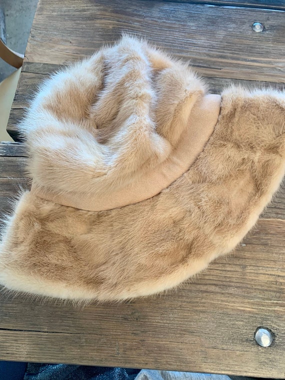 Lovely 70s Sand Cream Faux Fur Bucket Hat - The Ma
