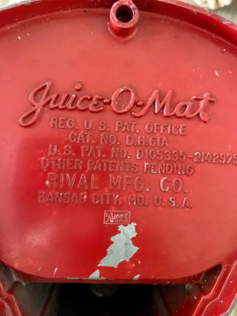 Working 1950s Juiceomat Juicer Red Chrome Functional Etsy