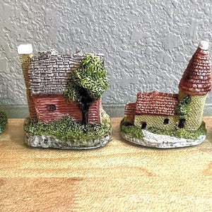 Vintage Christmas Village Houses: Hand-Painted Porcelain Cornwall Cottage Collection