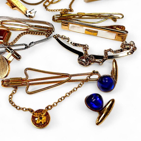 Tie Clips & Cufflinks Bulk Set - Single Loop Tie … - image 12