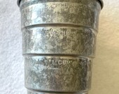 Vintage Aluminum Shaker, Measuring Cup, Margarita Mixer, Cocktail Shaker Measures up to 2 cups