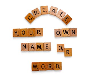 Vintage, gerecyclede Scrabble-letters - Kies zelf de letters