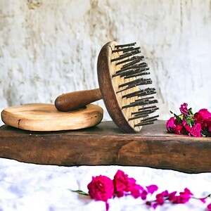 Vintage Treen Wool Comb - Large Primitive Farmhouse Decor