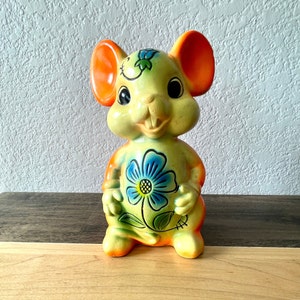 Enesco Retro Mouse Piggy Bank: Groovy 60s-70s Decor