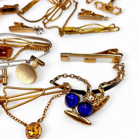 Tie Clips & Cufflinks Bulk Set - Single Loop Tie … - image 8