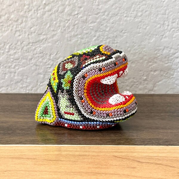 Small Huichol Beaded Eagle Head main image 0