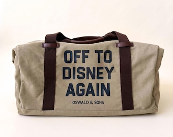 Off To The Parks Again Duffle Bag Weekender Mickey Magic Kingdom Epcot Capsule Vintage Luggage Travel Adult Trolley Sleeve Vacation Gift