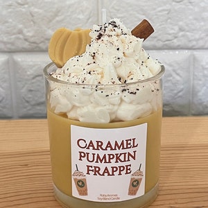 Coffee Frappe Candle, Pumpkin Caramel Frappe  Candle, Fall Candle