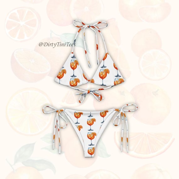 Aperol Spritz String Bikini: Summer Vacation Birthday Gift