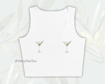 Dirty Martini Mar(tini) nips Crop Top Tank Group Halloween Costume Olive Nips Birthday Gift Bachelorette Party Christmas Present