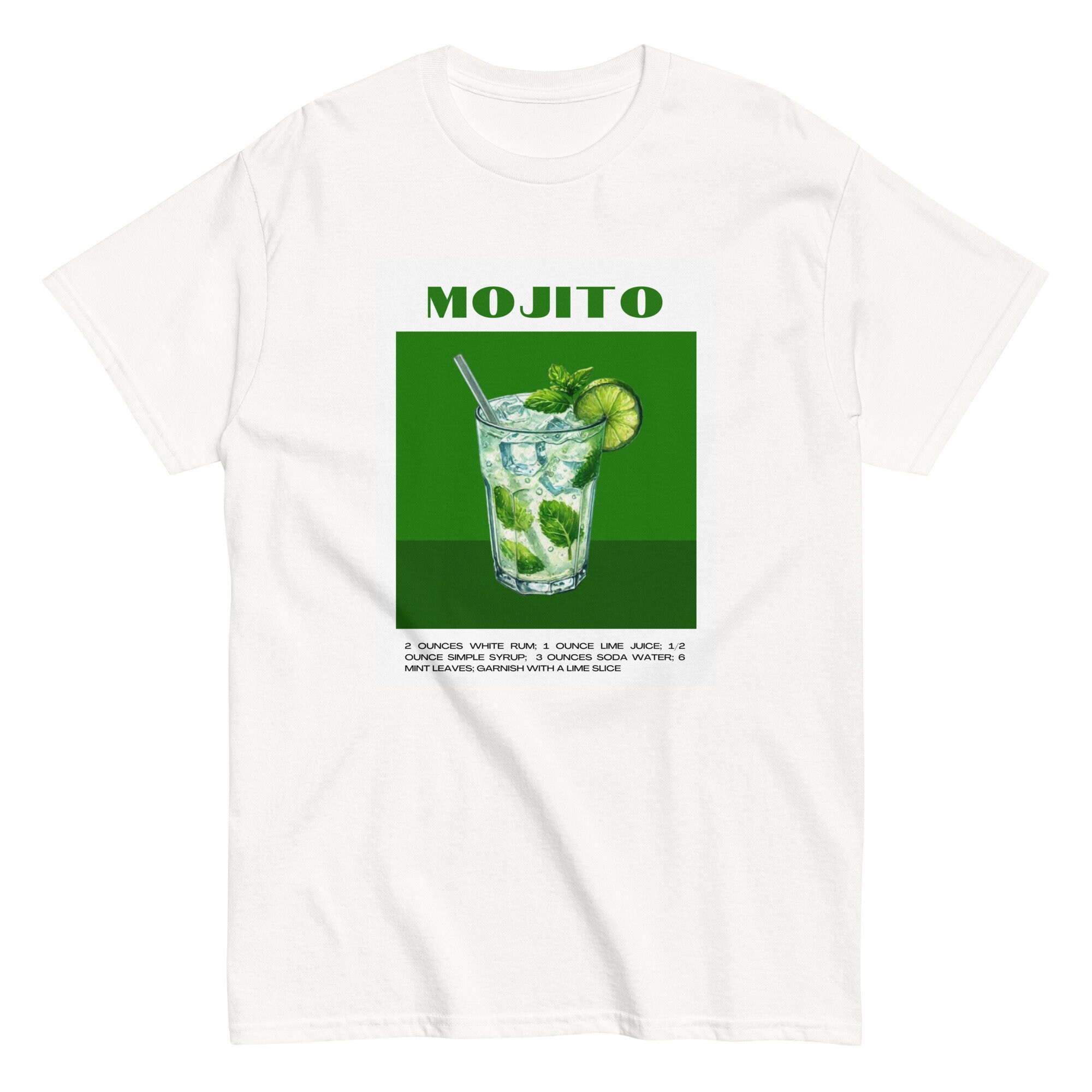 Mojito Recipe Ingredients T-shirt: Fun Cocktail Graphic Tee
