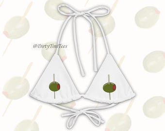 Olive Martini String Bikinioberteil - Junggesellinnenabschied Bademode
