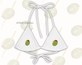 Olive Martini String Bikinioberteil - Junggesellinnenabschied Bademode