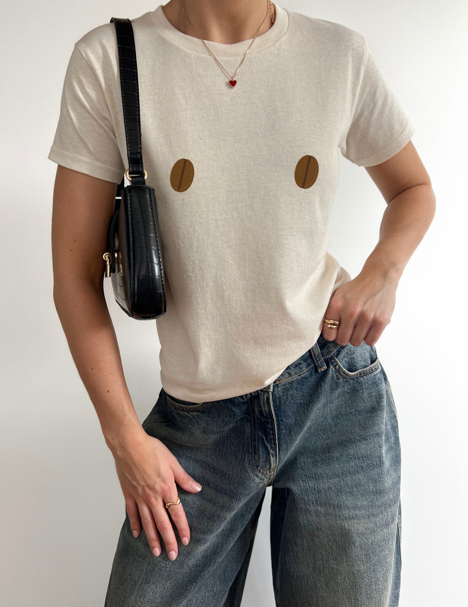 90s Baby Tee Coffee Beans Espresso Mar(tini) Nips Shirt - Etsy