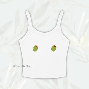 Olive Nips Dirty Martini Ribbed Tank Top Halloween Costume Birthday Gift Bachelorette Party