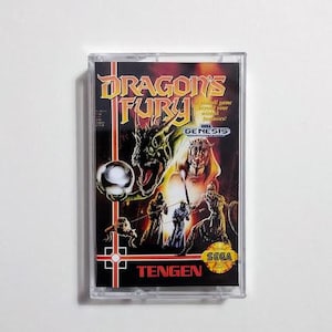 Dragon&#39;s Fury Tape (aka Devil Crash) Sega Genesis Retro Pinball Handmade Cassette Tape Soundtrack