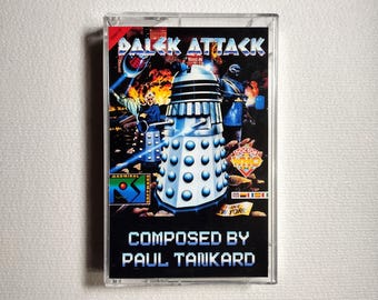 Dalek Attack - Amiga Soundtrack - Retro Gaming & Doctor Who Collectible Handmade Cassette Tape