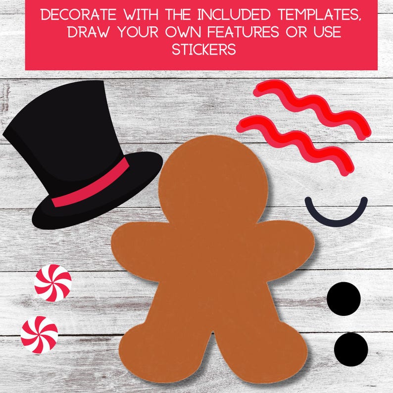 Gingerbread Printable Craft| Scissor Skills Activity| Build A ...