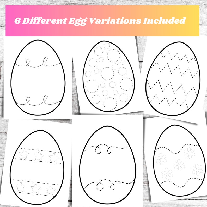 Easter Egg Tracing Worksheets| Easter Themed Fine Motor Skills Activity ...