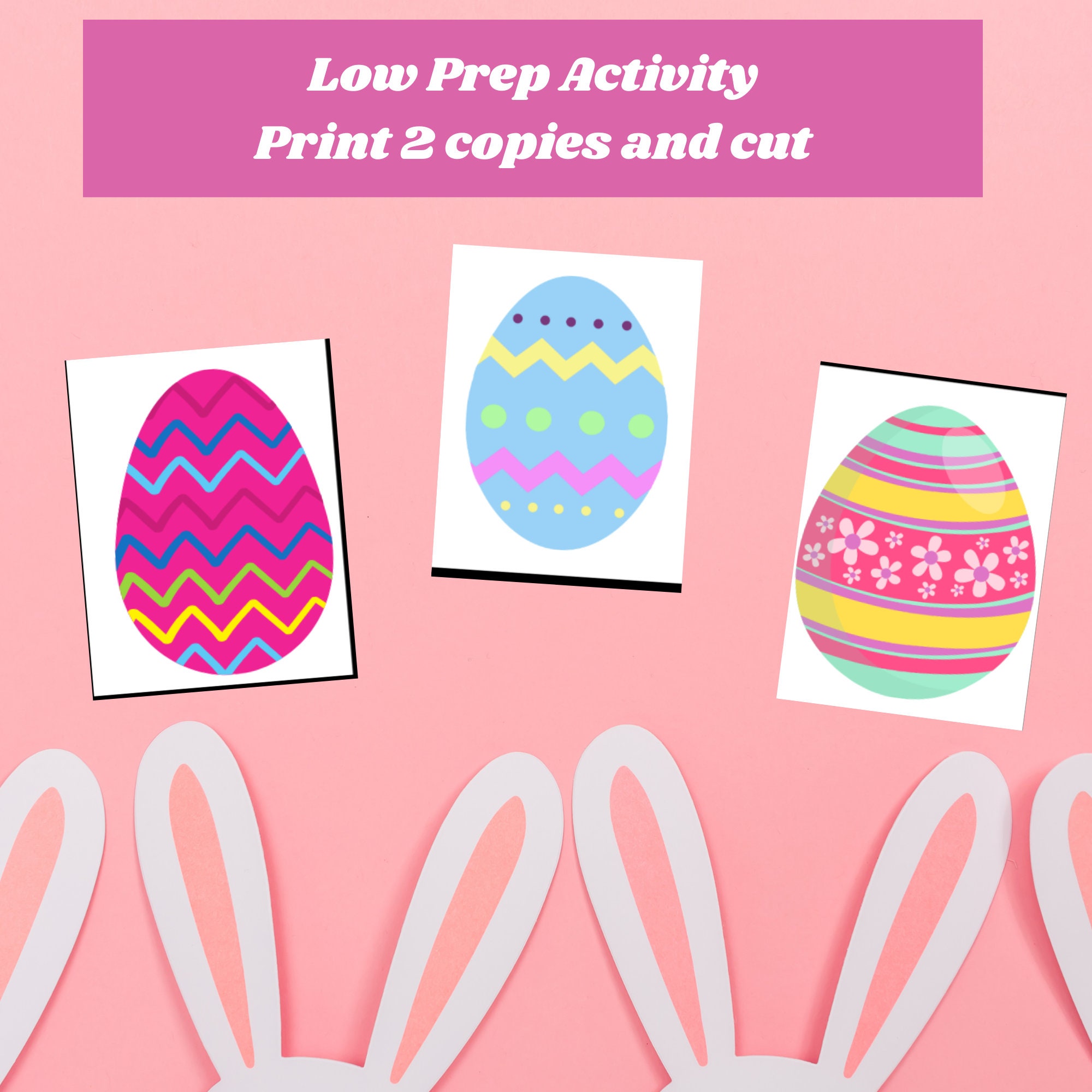 Easter Egg Memory Game Easter Egg Matching Activity Instant Download