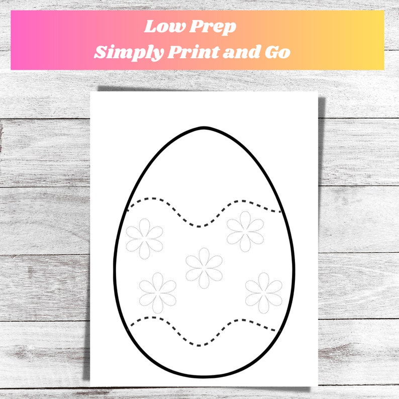 Easter Egg Tracing Worksheets| Easter Themed Fine Motor Skills Activity ...