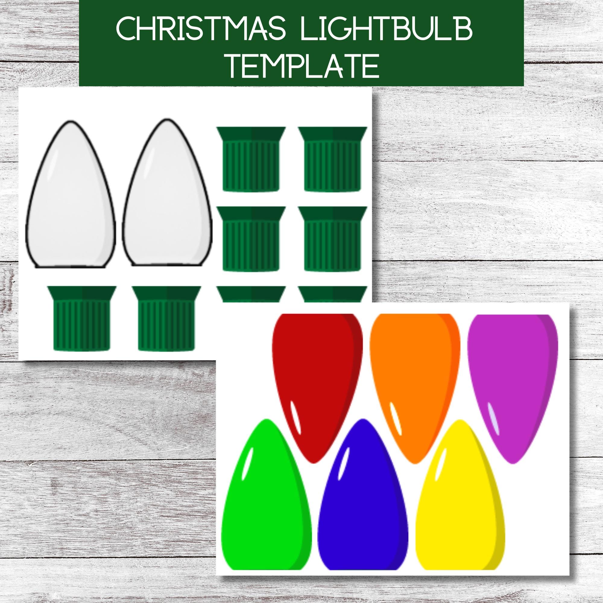 Christmas Lightbulb Template| C-9 Light Bulb Template| Instant Download - Etsy christmas-lightbulb-template-c-9-light-bulb-template-instant-download-etsy