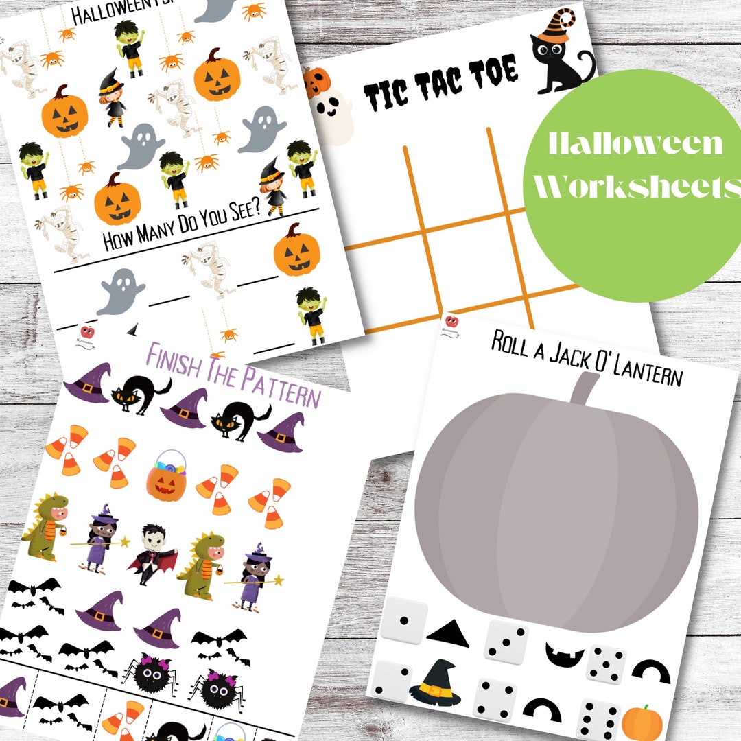 Halloween Activities/worksheets Instant Download Halloween Etsy