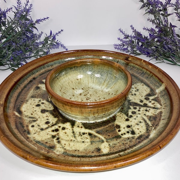 Pottery Chip and Dip Etsy