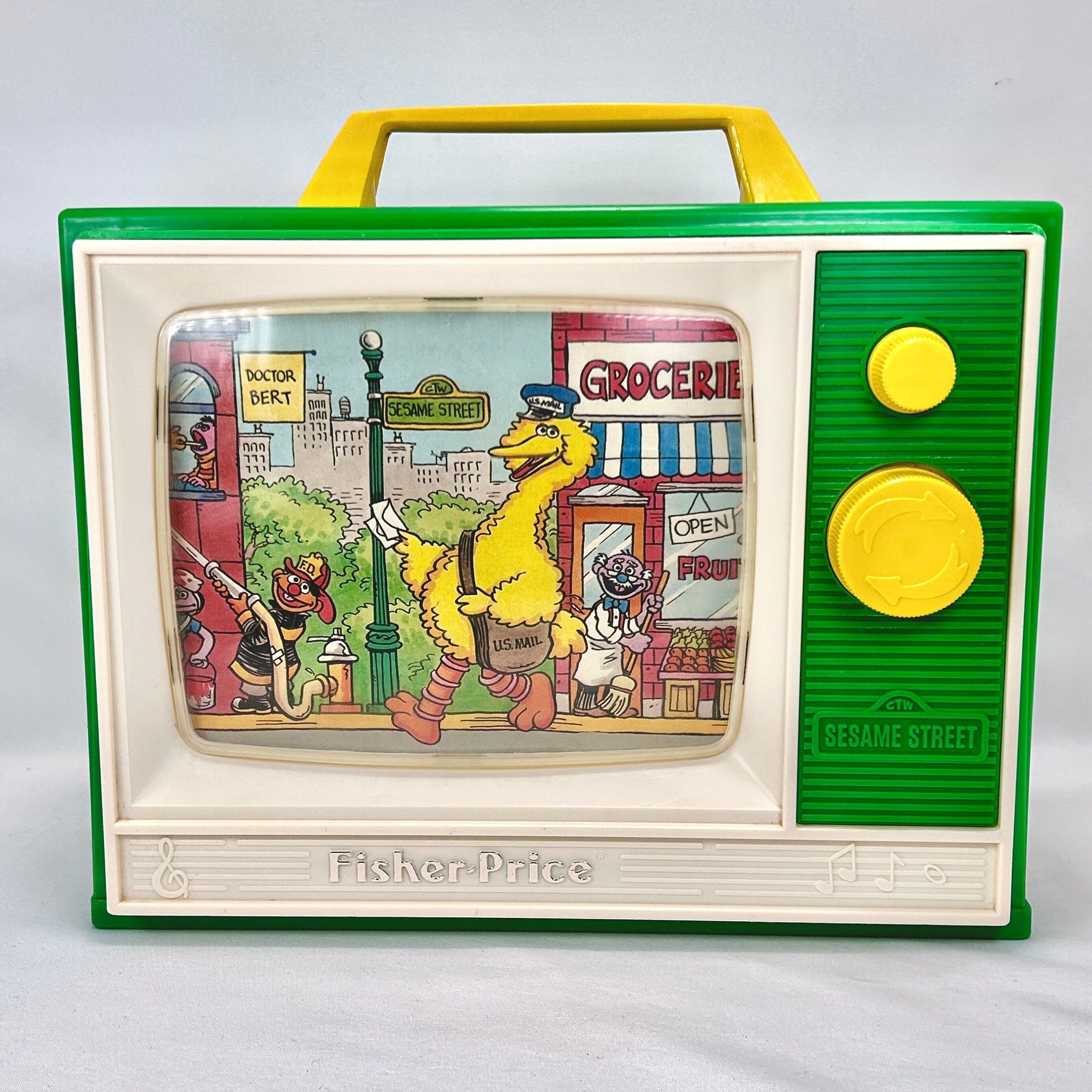 Vintage Sesame Street Large Screen TV Music Box Plays the People 