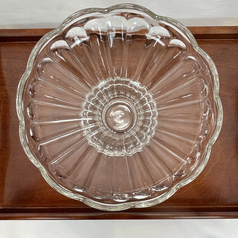 EAPG Pedestal Bowl Fluted Sides  Scalloped Loop Patterned Lip & Footed Base Lovely Versatile Bowl Great for Housewarming Gift or Collectors