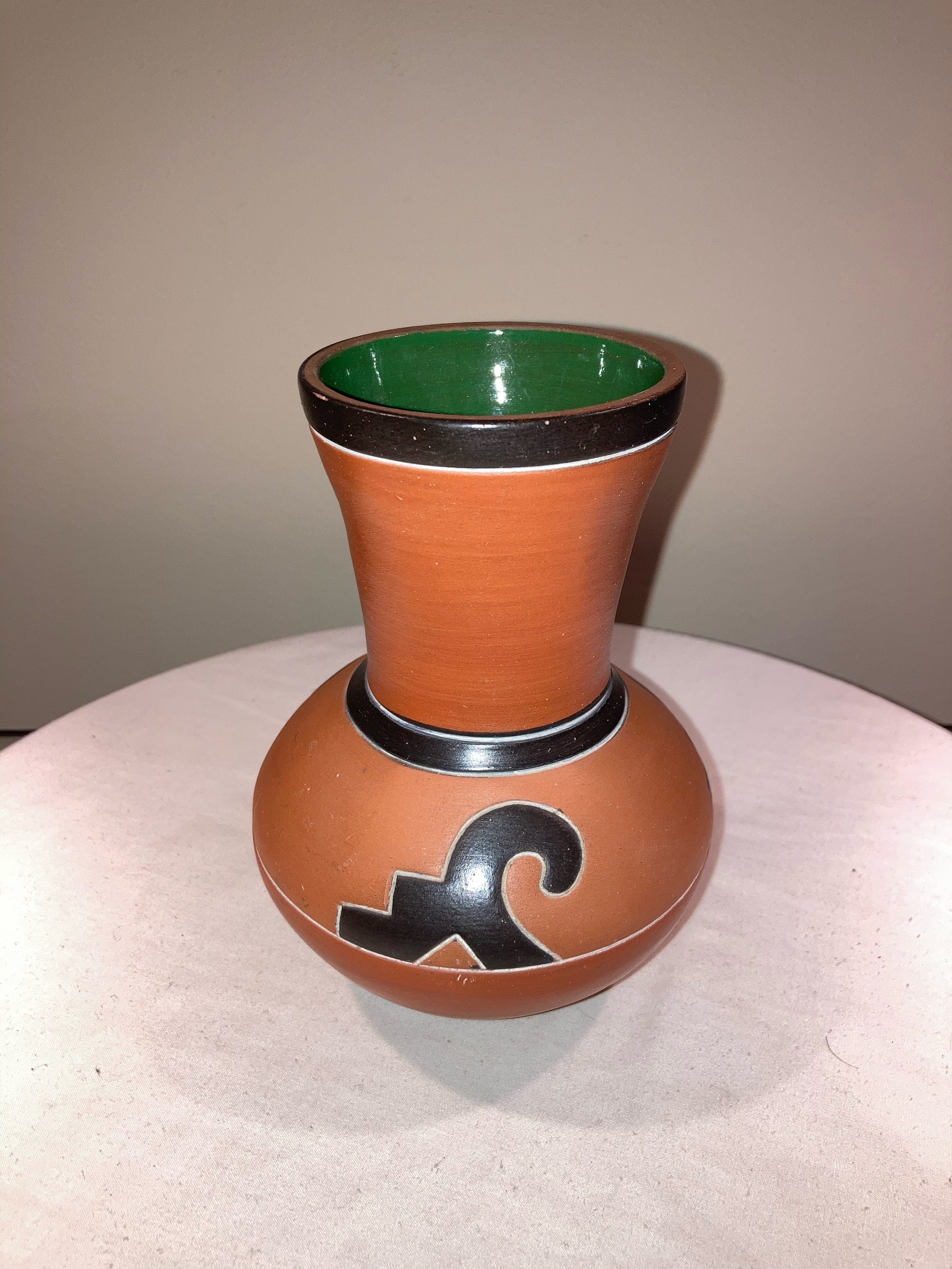 Vintage Southwestern Pottery. Santa Fe Red Clay Vase With Etsy