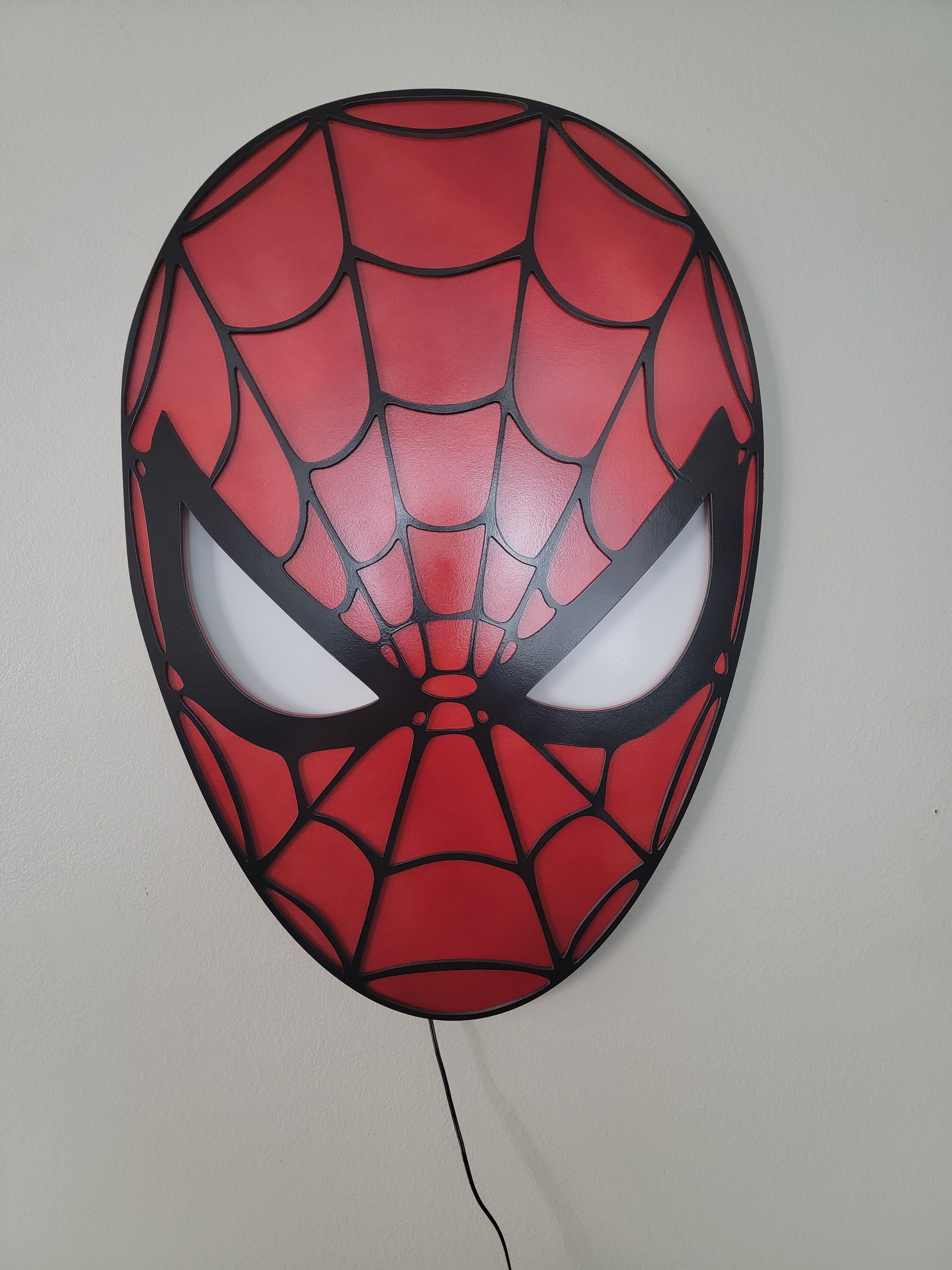 Spiderman 3D Sign With LED Lights - Etsy